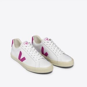 Veja Esplar Leather Sneakers – White & Pink